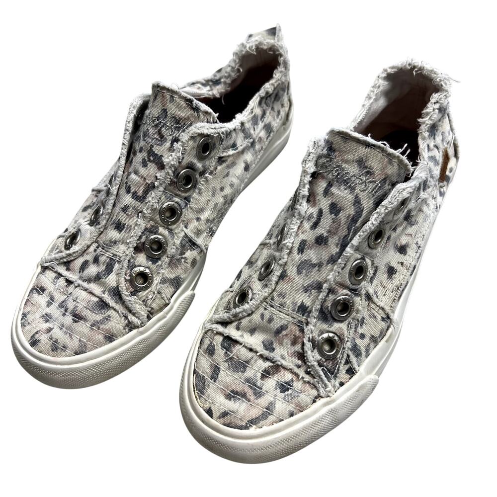 Blowfish Malibu Kids Snow Leopard Slip On Sneakers Size 1